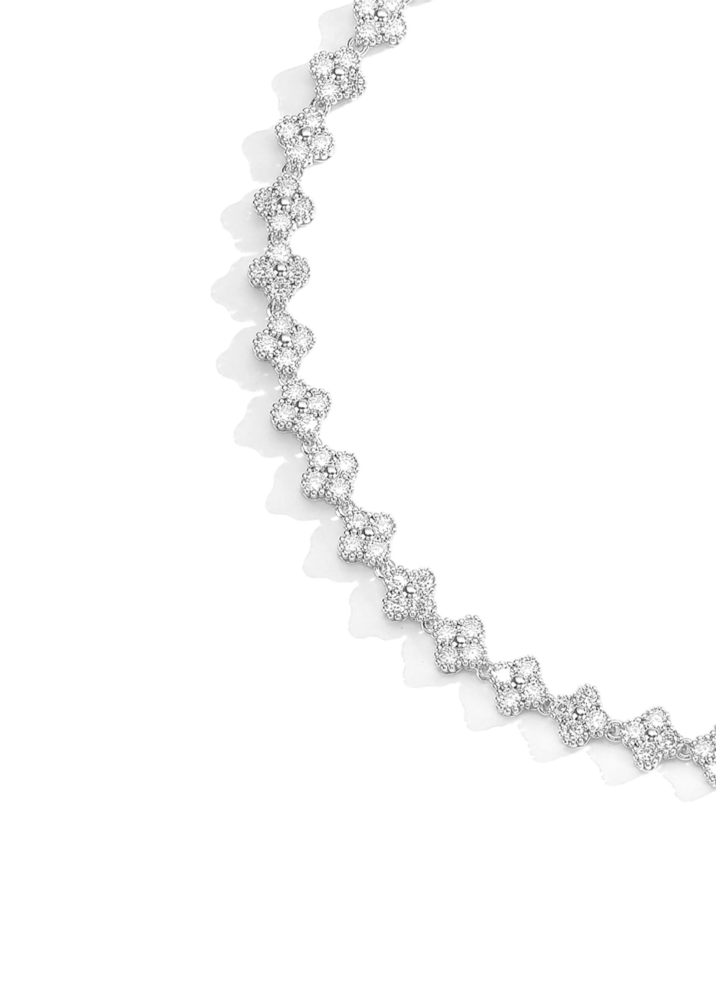 Flower Necklace Silver