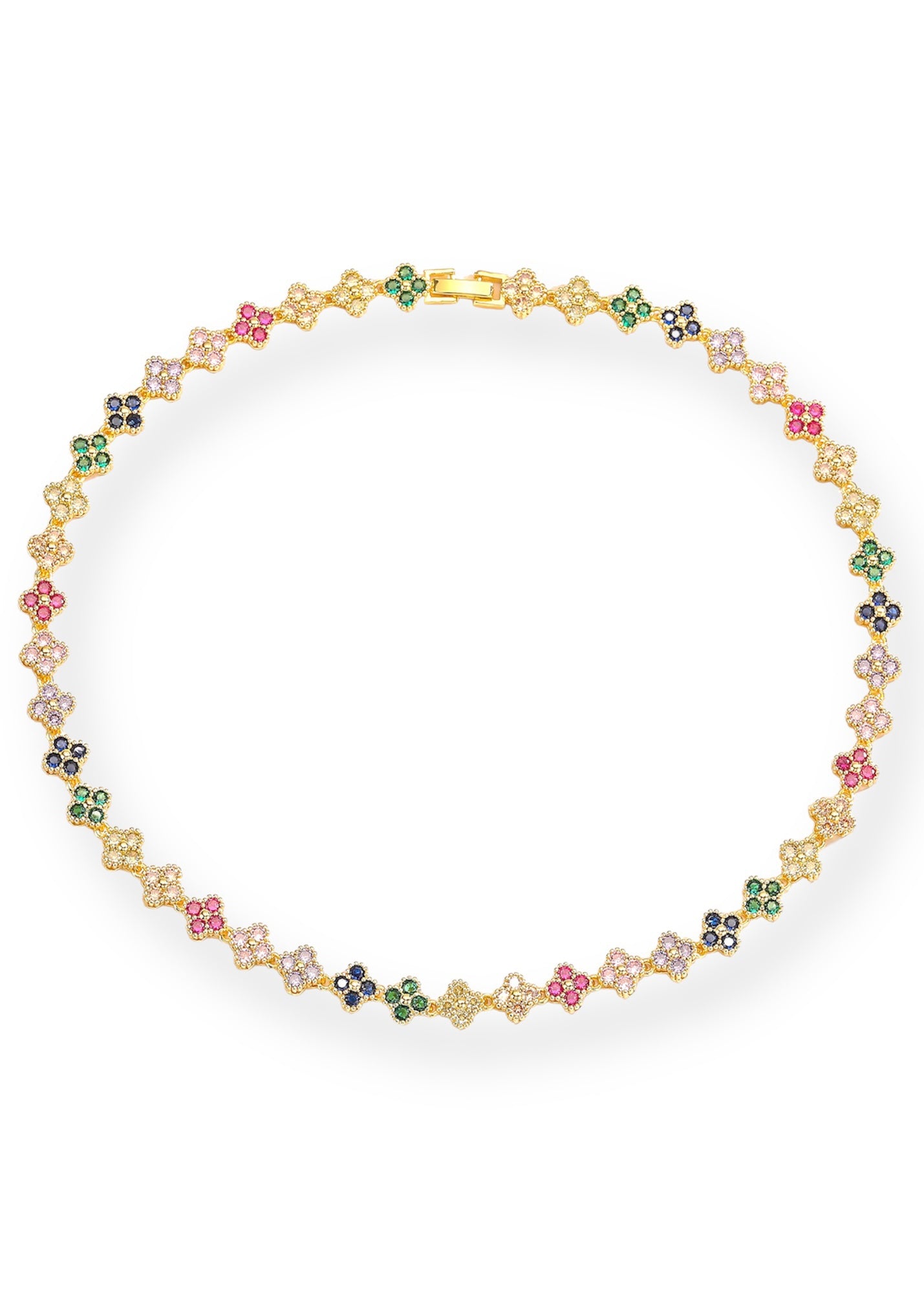 Flower Necklace Silver