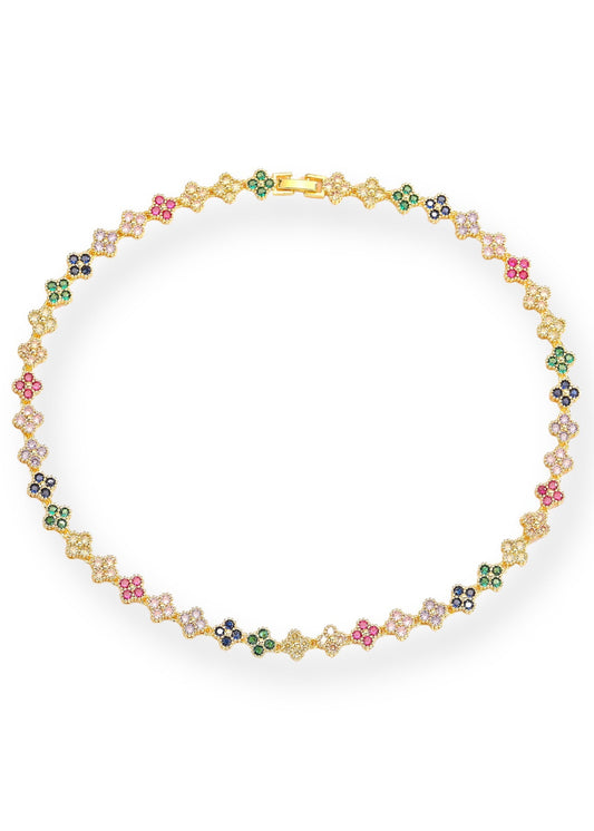 Flower Necklace Gold